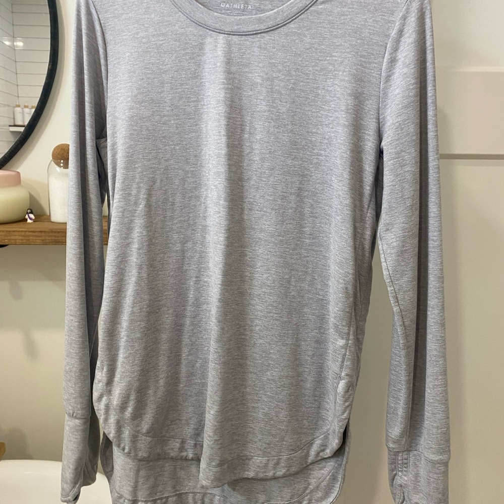 Athleta Gray Long Sleeve Top